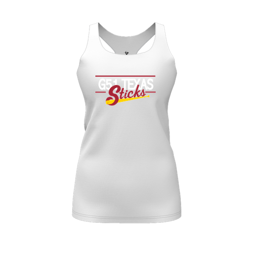 [CUS-DFW-RCBK-PER-WHT-FYS-LOGO2] Racerback Tank Top (Female Youth S, White, Logo 2)