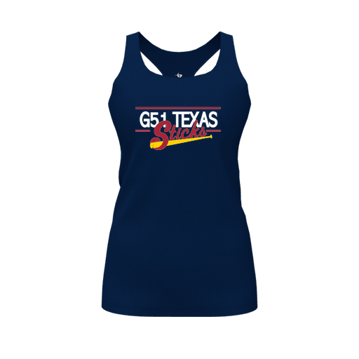 [FT0TRBNV-FYS-LOGO2] Decker Racerback Tank Top (Female Youth S, Navy, Logo 2)