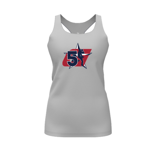 [FT0TRBGY-FYS-LOGO1] Decker Racerback Tank Top (Female Youth S, Gray, Logo 1)