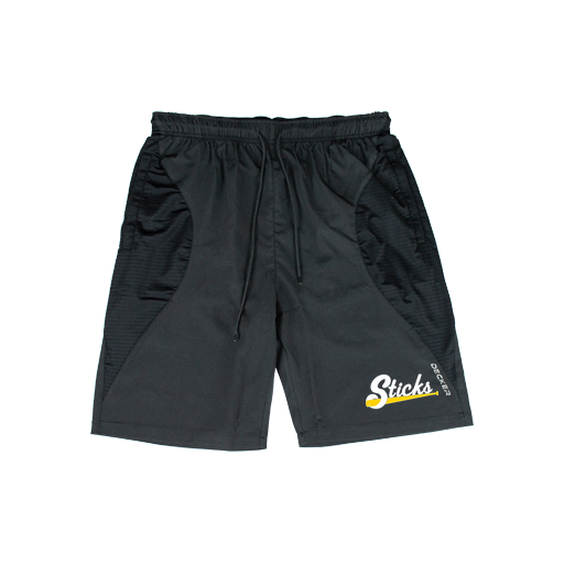 [CUS-DFW-SHOR-PER-CRV-BLK-YXXS-LOGO3] Shorts (Curve Shorts) (Youth XXS, Black, Logo 3)