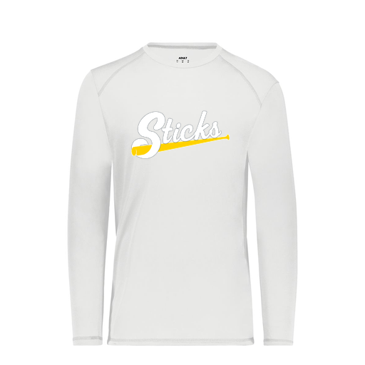 [6845.005.S-LOGO3] Men's SoftTouch Long Sleeve (Adult S, White, Logo 3)