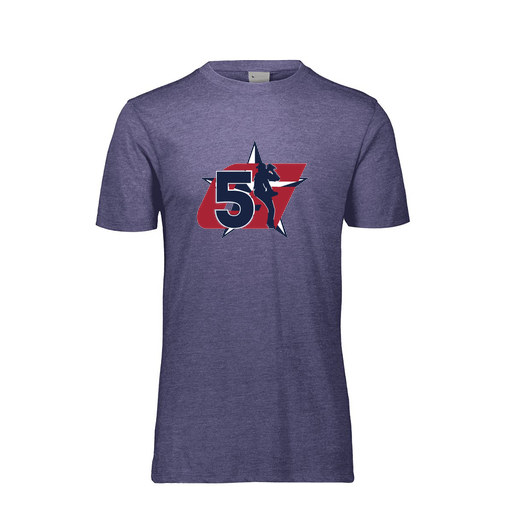 [FTSCUBNV-YS-LOGO1] Decker Youth Tri-Blend T-Shirt - Short Sleeve (Youth S, Navy, Logo 1)