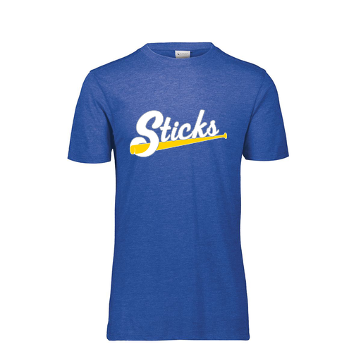 [FTSCUBRY-YS-LOGO3] Decker Youth Tri-Blend T-Shirt - Short Sleeve (Youth S, Royal, Logo 3)