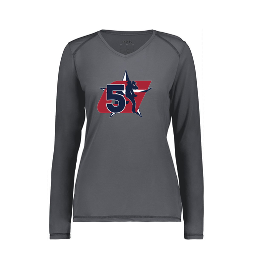 [6847.98D.XS-LOGO1] Women's SoftTouch Long Sleeve (Female Adult XS, Gray, Logo 1)