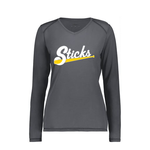 [6847.98D.XS-LOGO3] Women's SoftTouch Long Sleeve (Female Adult XS, Gray, Logo 3)