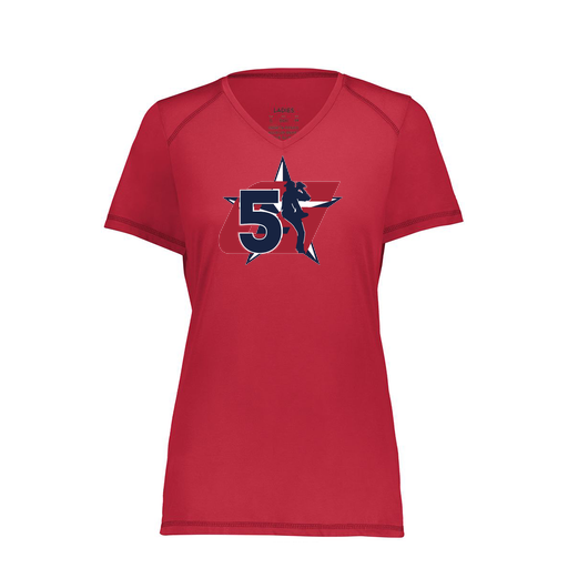 [6844.083.XS-LOGO1] Women's SoftTouch Short Sleeve (Female Adult XS, Red, Logo 1)