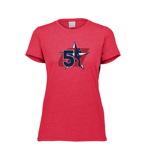 [FTSCUBRD-FAXS-LOGO1] Decker Women's Tri-Blend T-Shirt - Short Sleeve (Female Adult XS, Red, Logo 1)