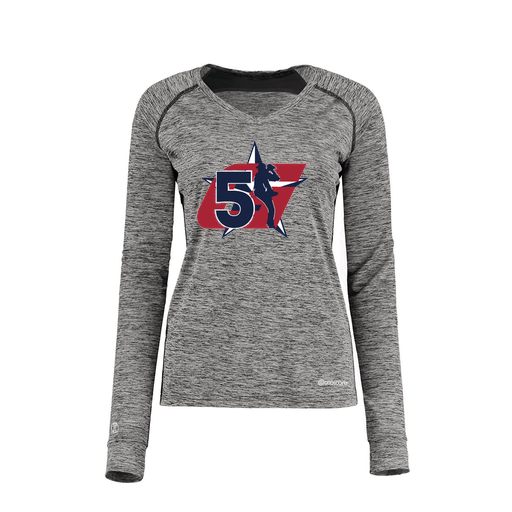 [222770.K94.XS-LOGO1] Ladies Electric Long Sleeve Shirt (Female Adult XS, Black, Logo 1)