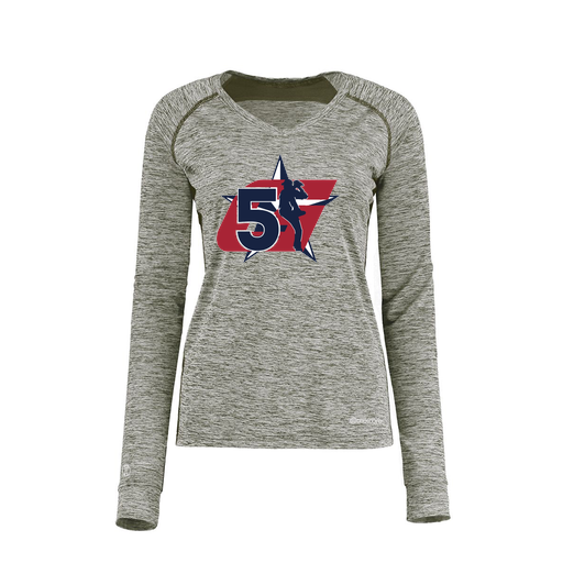 [222770.K94.XS-LOGO1] Ladies Electric Long Sleeve Shirt (Female Adult XS, Gray, Logo 1)