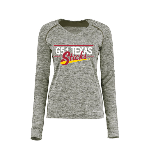 [222770.K94.XS-LOGO2] Ladies Electric Long Sleeve Shirt (Female Adult XS, Gray, Logo 2)