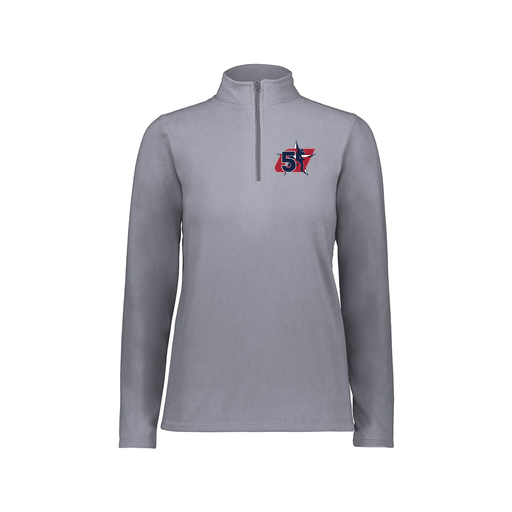 [6864.059.XS-LOGO1] Ladies MicroFleece 1/4 Zip Pullover (Female Adult XS, Gray, Logo 1)