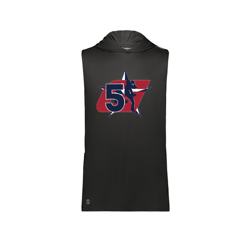 [222590.080.XS-LOGO1] Men's CoolDry Sleeveless Hoodie (Adult XS, Black, Logo 1)