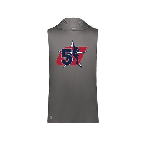 [222590.98D.XS-LOGO1] Men's CoolDry Sleeveless Hoodie (Adult XS, Gray, Logo 1)