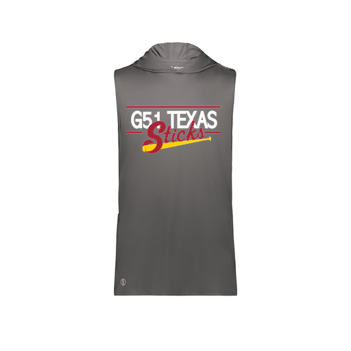 [222590.98D.XS-LOGO2] Men's CoolDry Sleeveless Hoodie (Adult XS, Gray, Logo 2)