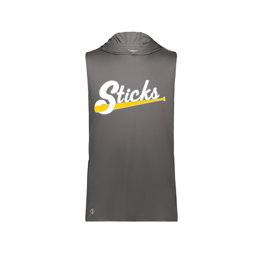 [222590.98D.XS-LOGO3] Men's CoolDry Sleeveless Hoodie (Adult XS, Gray, Logo 3)