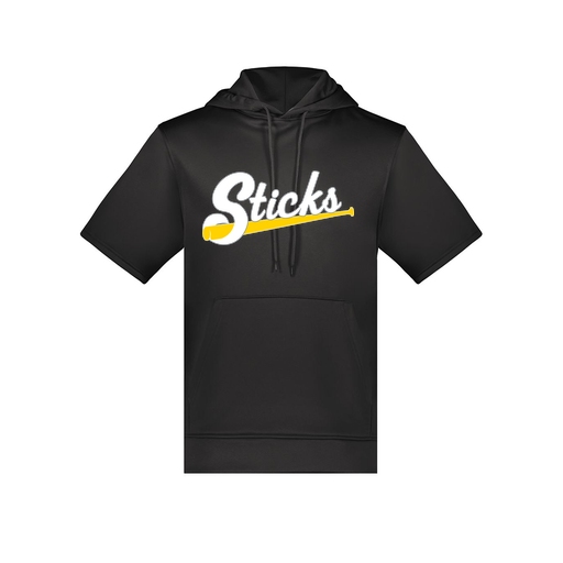 [6871.080.S-LOGO3] Men's Dri Fit Short Sleeve Hoodie (Adult S, Black, Logo 3)