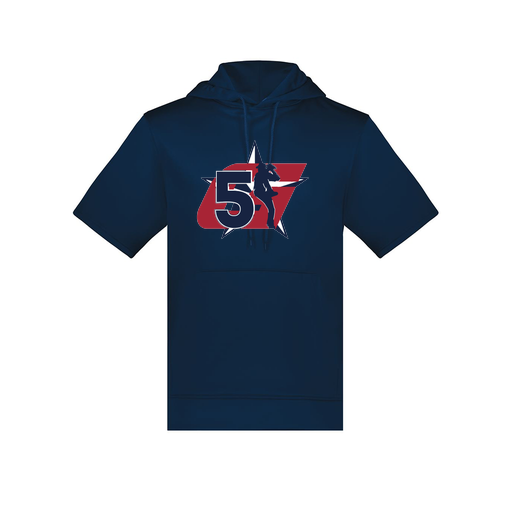 [6871.065.S-LOGO1] Men's Dri Fit Short Sleeve Hoodie (Adult S, Navy, Logo 1)