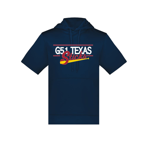 [6871.065.S-LOGO2] Men's Dri Fit Short Sleeve Hoodie (Adult S, Navy, Logo 2)