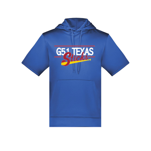 [6871.060.S-LOGO2] Men's Dri Fit Short Sleeve Hoodie (Adult S, Royal, Logo 2)