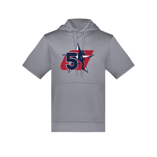 [6871.059.S-LOGO1] Men's Dri Fit Short Sleeve Hoodie (Adult S, Gray, Logo 1)