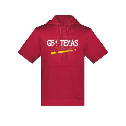 [6871.083.S-LOGO2] Men's Dri Fit Short Sleeve Hoodie (Adult S, Red, Logo 2)