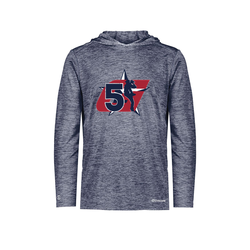 [FOLHCGNV-AS-LOGO1] Decker Men's Charge Hoodie (Adult S, Navy, Logo 1)