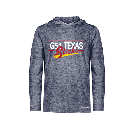 [FOLHCGNV-AS-LOGO2] Decker Men's Charge Hoodie (Adult S, Navy, Logo 2)