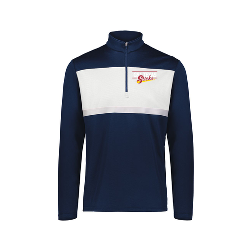 [222691.301.S-LOGO2] Youth Bold 1/4 Zip Pullover (Youth S, Navy, Logo 2)