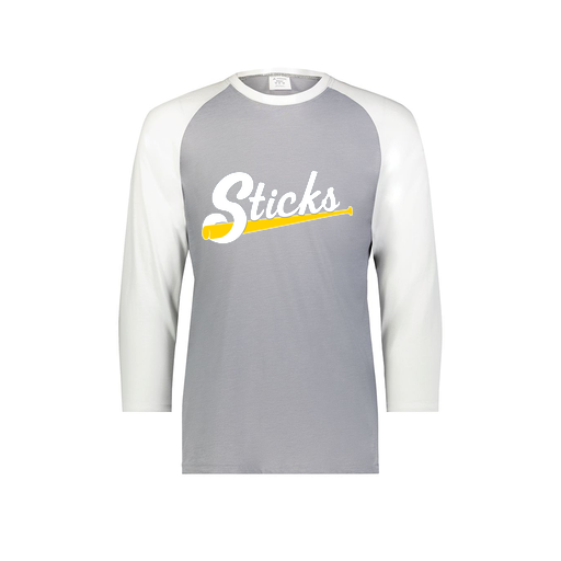 [6880.74S.S-LOGO3] Youth Vintage 3/4 T-Shirt (Youth S, White, Logo 3)