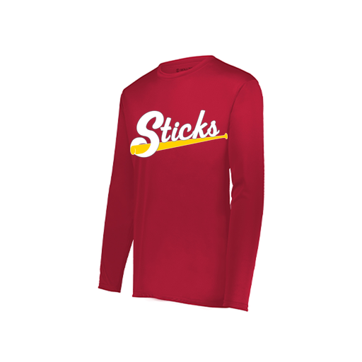 [222822.083.XS-LOGO3] Men's LS Smooth Sport Shirt (Adult XS, Red, Logo 3)