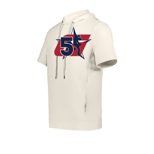 [222505.907.S-LOGO1] Men's Venturs Soft Knit Short Sleeve Hoodie (Adult S, White, Logo 1)