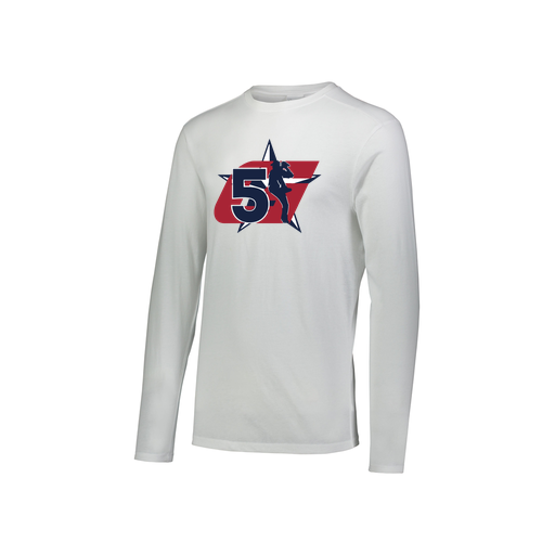 [FTLCUBWH-YS-LOGO1] Decker Youth Tri-Blend T-Shirt - Long Sleeve (Youth S, White, Logo 1)