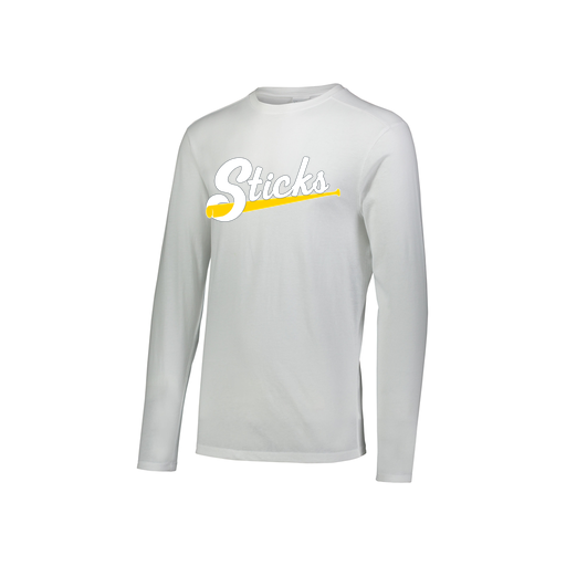 [FTLCUBWH-YS-LOGO3] Decker Youth Tri-Blend T-Shirt - Long Sleeve (Youth S, White, Logo 3)