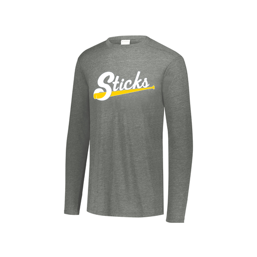 [3076.013.S-LOGO3] Youth LS Ultra-blend T-Shirt (Youth S, Gray, Logo 3)