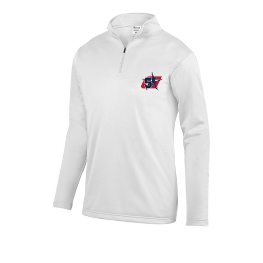 [FOLQFFWH-YS-LOGO1] Decker Youth FlexFleece 1/4 Zip (Youth S, White, Logo 1)