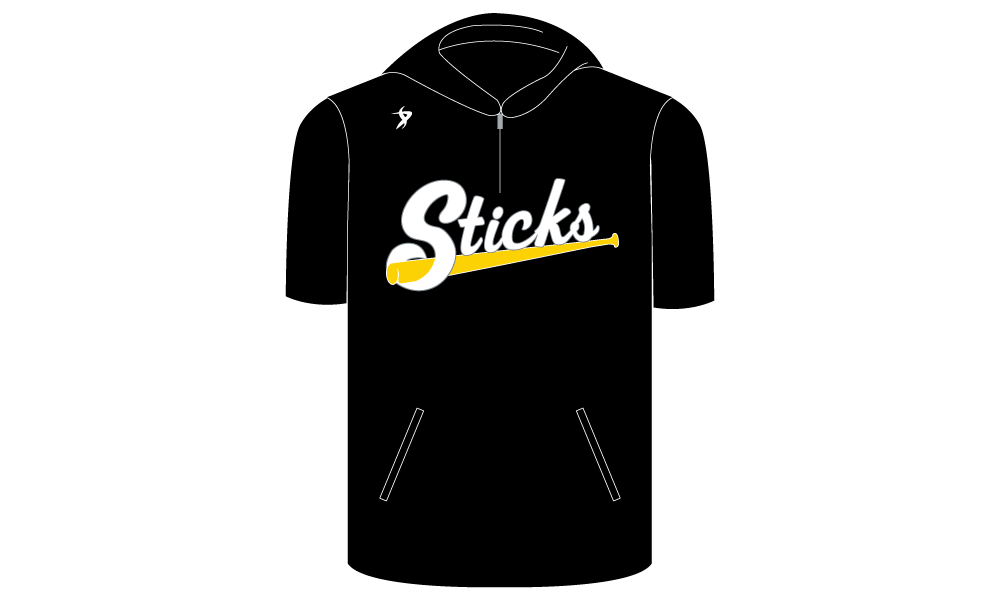 Sticks Baseball - Black 1/4 Zip