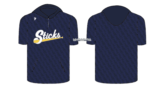 Sticks Baseball - Navy 1/4 Zip