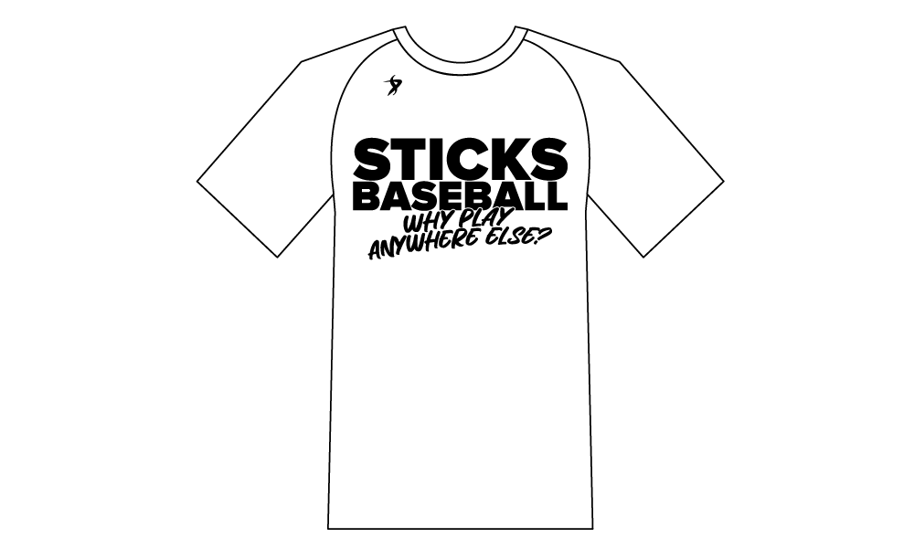 Sticks Baseball - White WPAE Marker Shirt