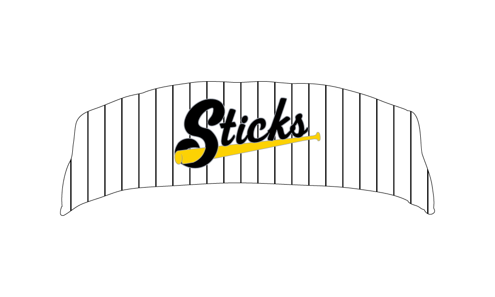 Sticks Baseball - White Headband