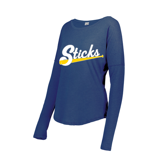 [3077.U55.XS-LOGO3] Ladies LS Ultra-blend T-Shirt (Female Adult XS, Royal, Logo 3)