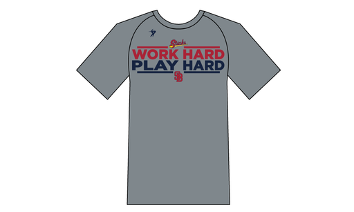 Sticks Baseball - Grey Work Hard Shirt