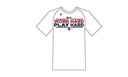 Sticks Baseball - White Work Hard Shirt