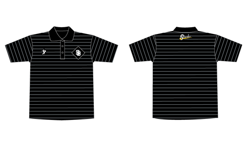 Sticks Baseball - Black Polo
