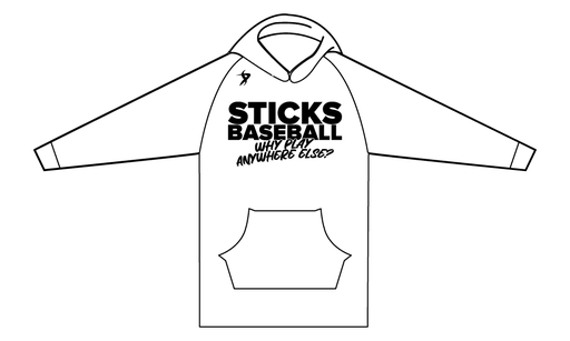 Sticks Baseball - White WPAE Marker Hoodie